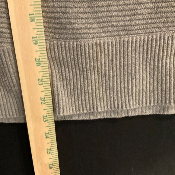 Sonoma Light Gray Ribbed 1/4 Zip Soft Sweater Womens Size Large - Picture 10 of 13